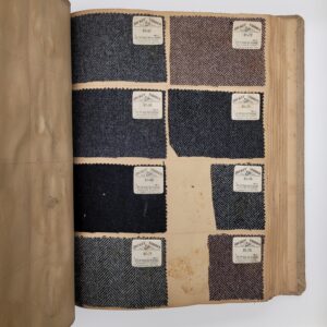 Woolen menswear sample book, 1930s, from the Charles L. Wagandt II collection. Photo by Acadia Roher.